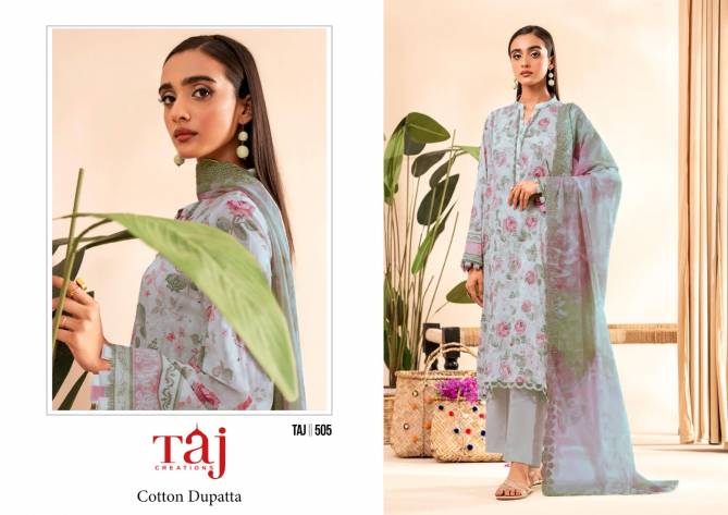 504 And 505 Taj Cotton Pakistani Suits Wholesale Shop In Surat
